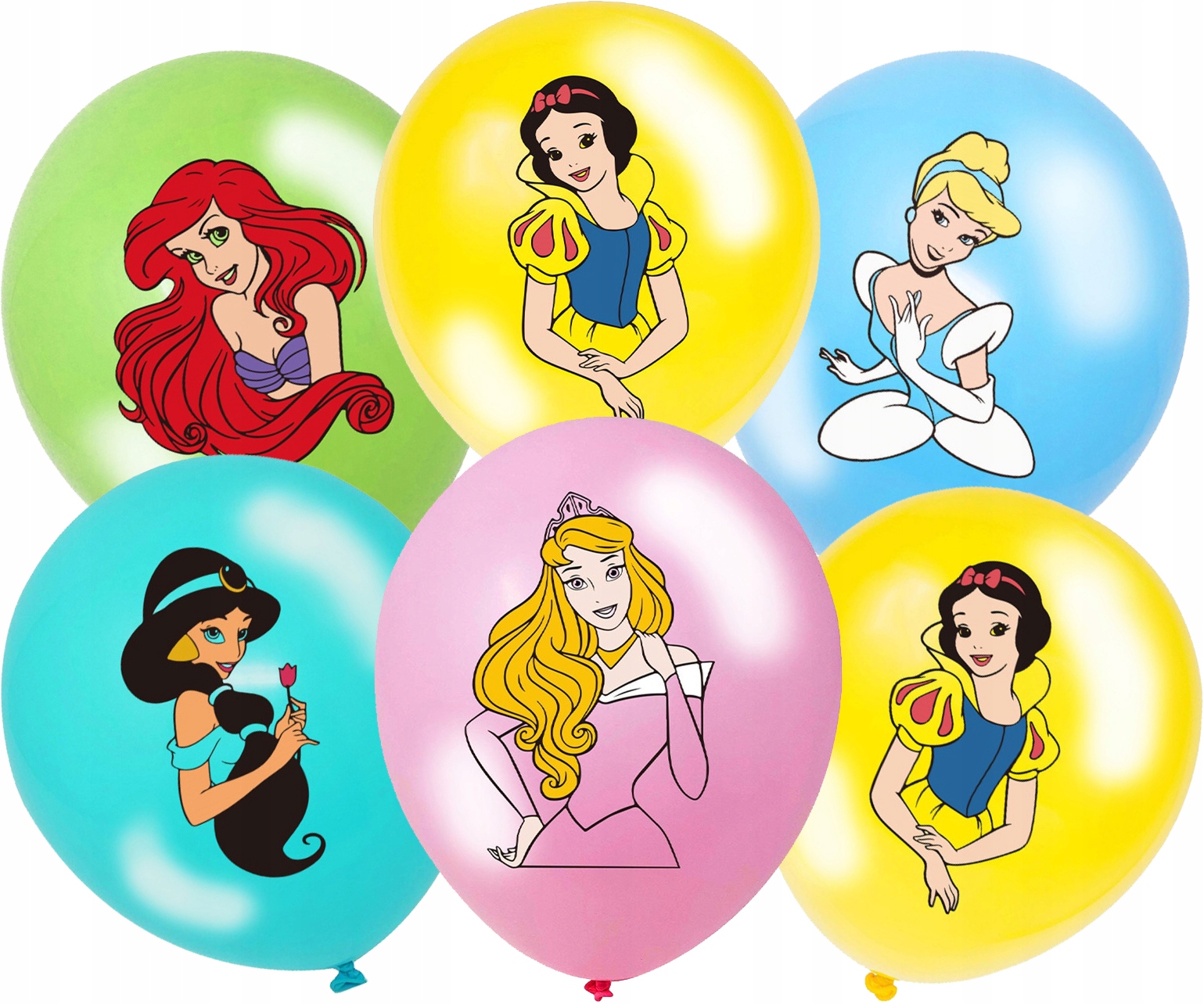 ZESTAW BALONÓW Z NADRUKIEM PRINCESS KSIEŻNICZKI DEKORACJA URODZINOWA