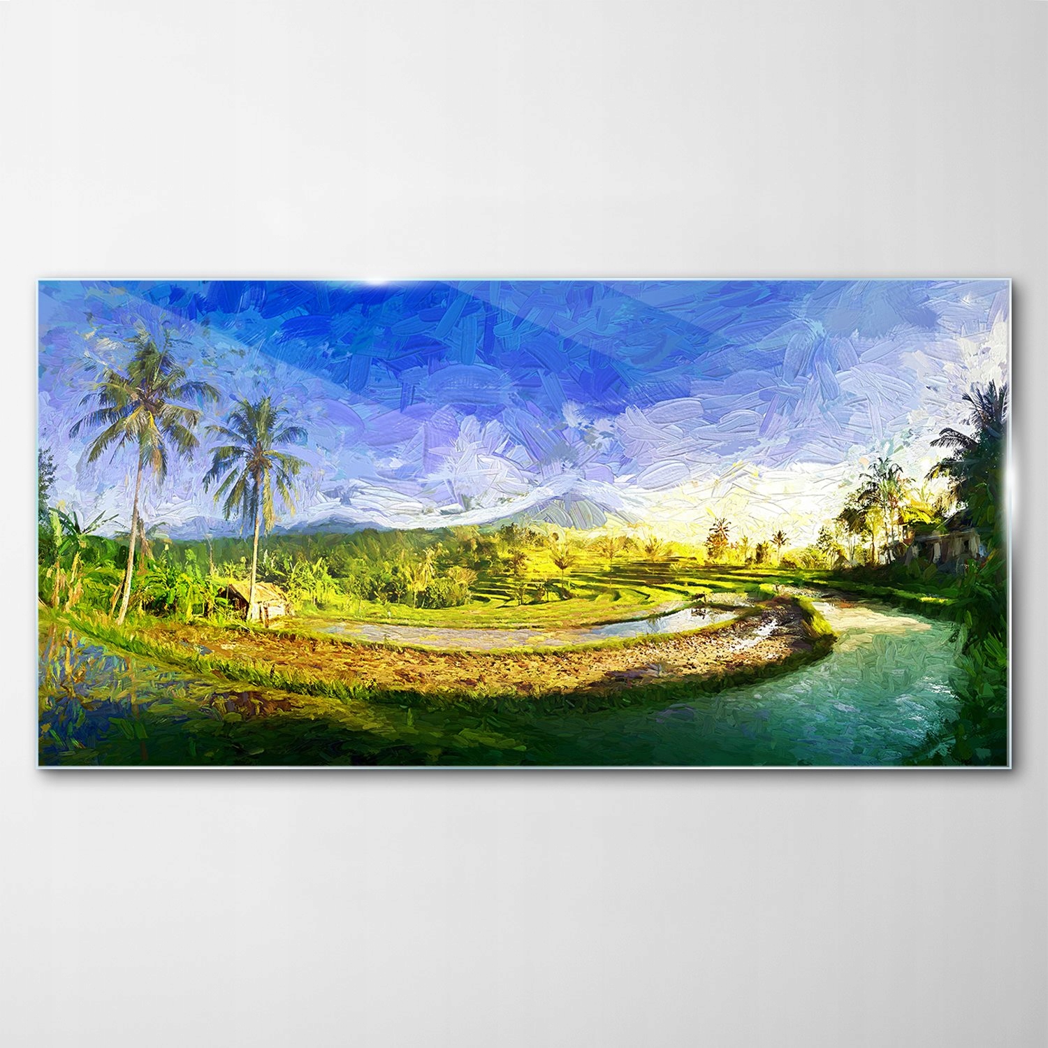 Obraz na skle Dekor Palmy Dedina Tropické 120x60