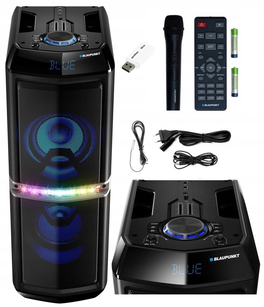 Kolumna Aktywna Blaupunkt PS05.2DB Karaoke Bt Usb Aux Pilot Pendrive