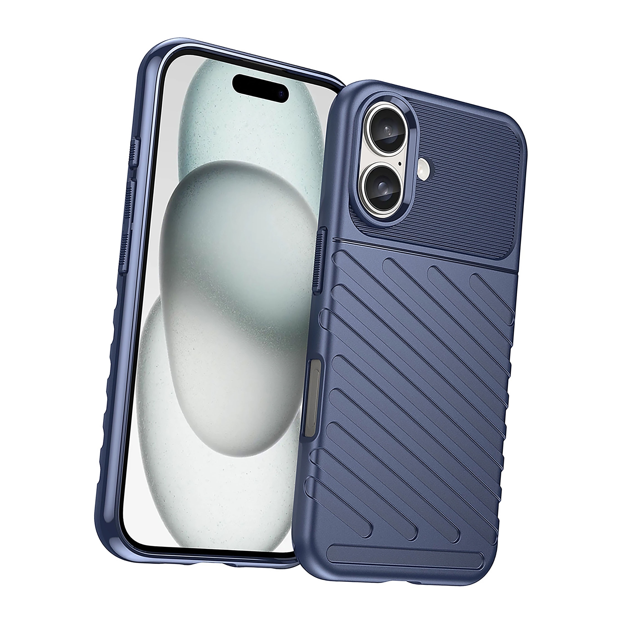 Plecki Etui silikonowe Thunder Case do iPhone 16 Plus niebieskie