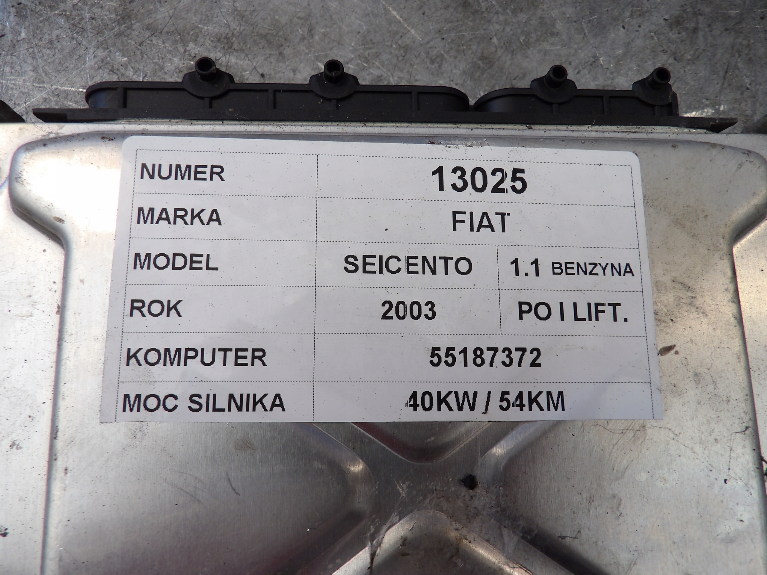 Fiat Seicento computer, control unit 55187372 61600.627.05 IAW4AF.M9