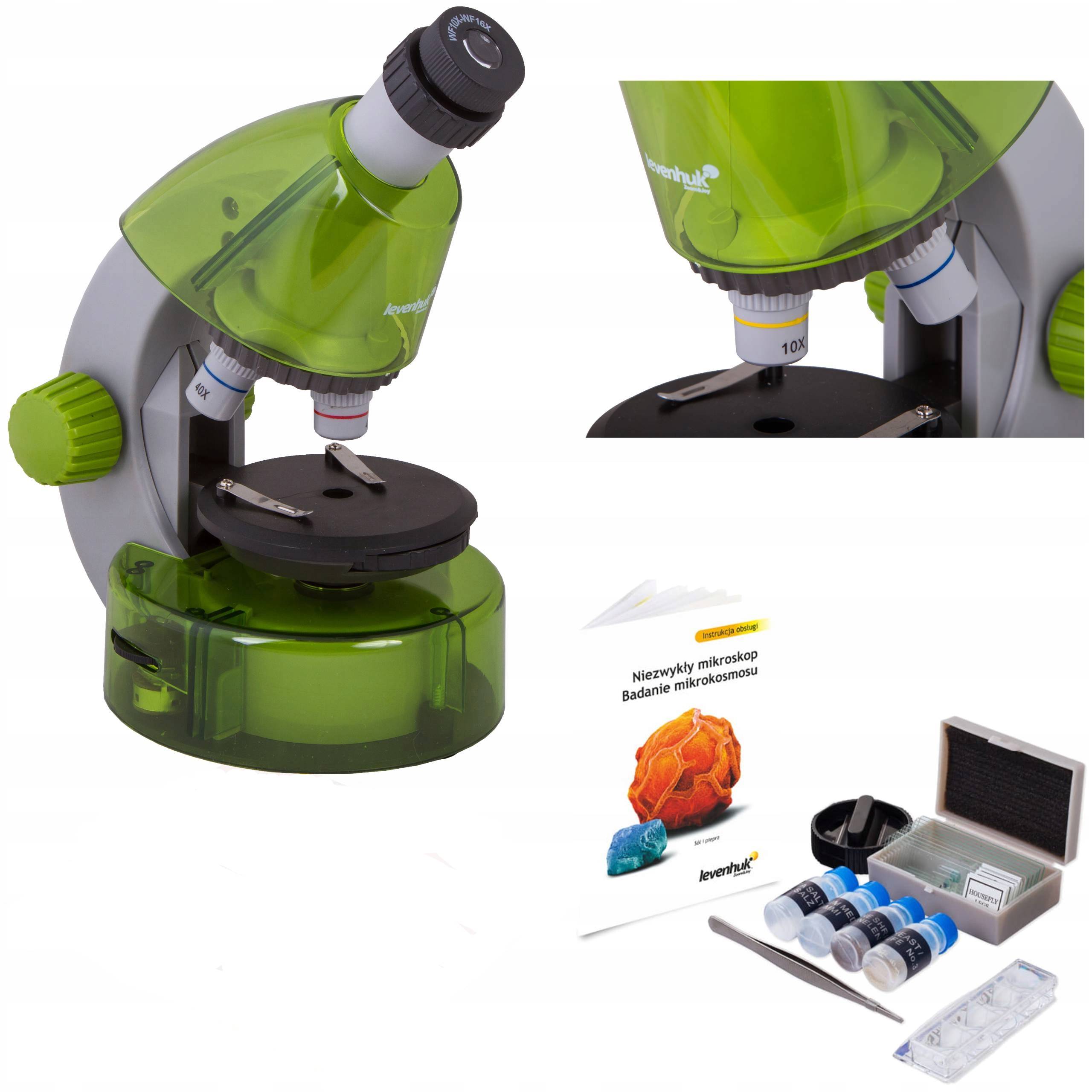 Mikroskop dla dzieci, szkolny, optyczny M101 /640x Zestaw Gratis!
