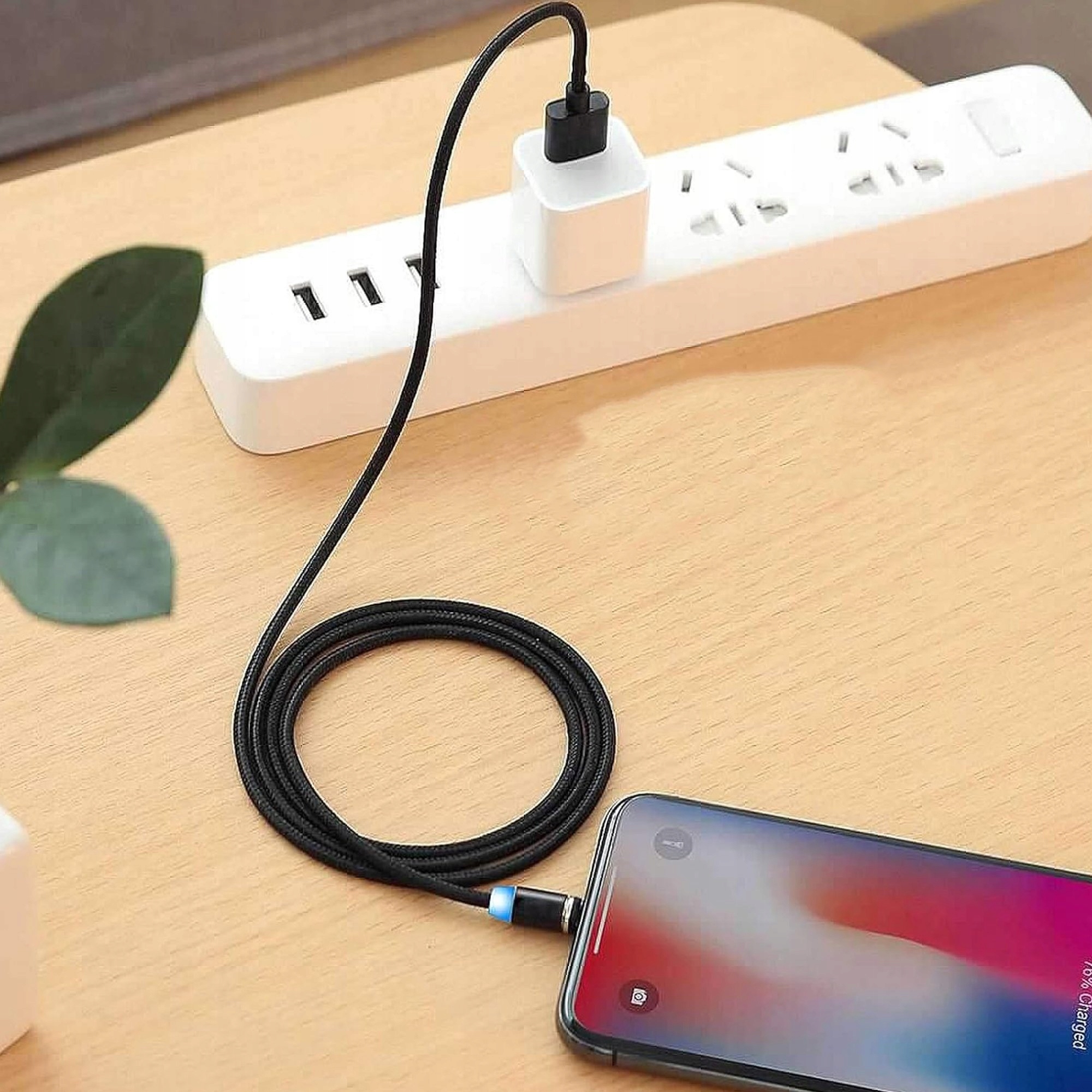 KABEL MAGNETYCZNY 3w1 2.4A USB MICRO LIGHTNING TYP-C DO IPHONE PRZEWÓD Długość przewodu 1 m
