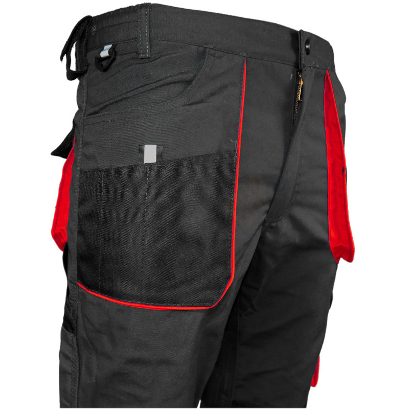 SPODNIE ROBOCZE MOCNE MONTERSKIE CZARNE BHP 60 Długość nogawki długa