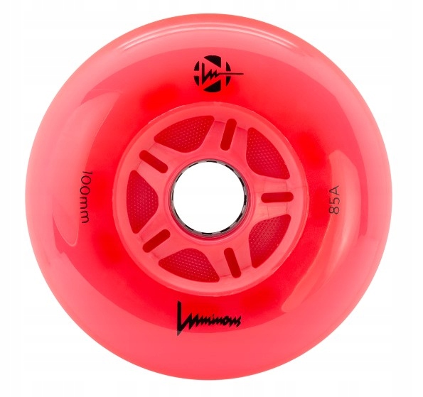 KOŁA ŚWIECĄCE DO ROLEK LUMINOUS RED / RED 100MM