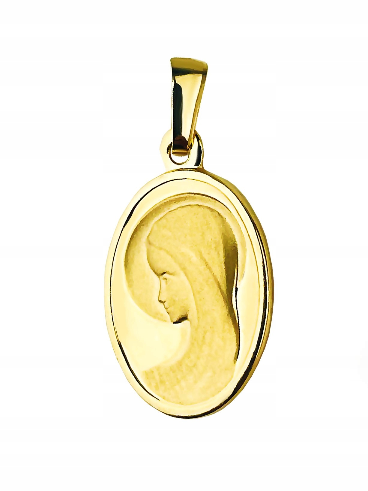 Zlatý Medailonek Přívěsek Matka Boží Křest Svaté Přijímání