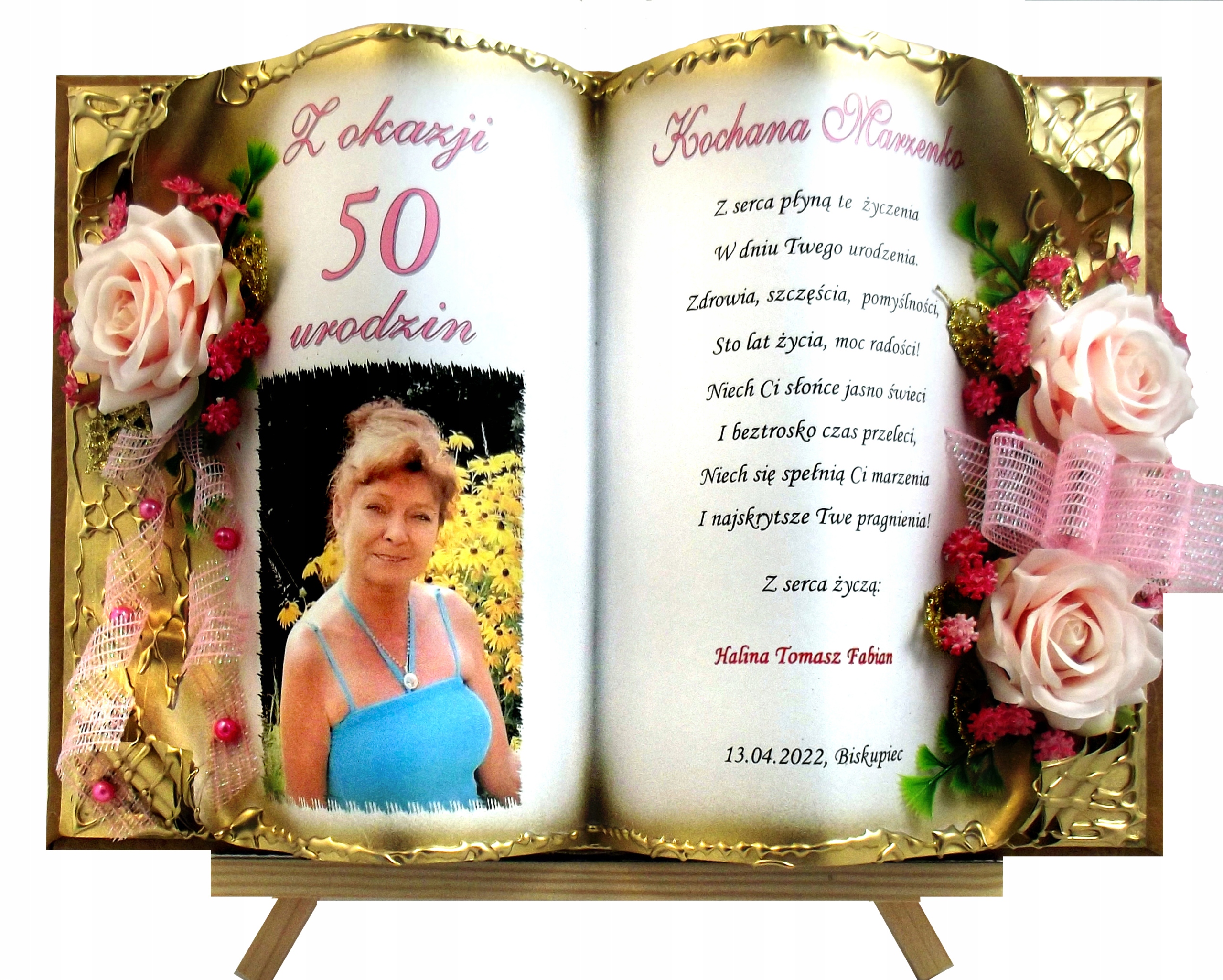 dárek k narozeninám personalizovaný s přáním kniha ozdobná ruční práce