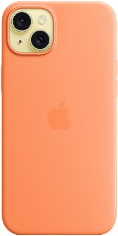 Silikonové pouzdro na iPhone 15 Slunečně oranžový Case Orange Sorbet