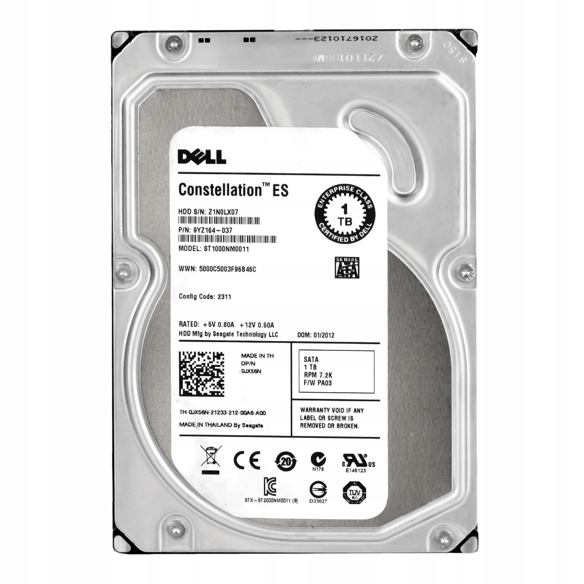 Dell 0JX56N 1TB 7.2K 64MB Sata II 3.5'' ST1000NM0011