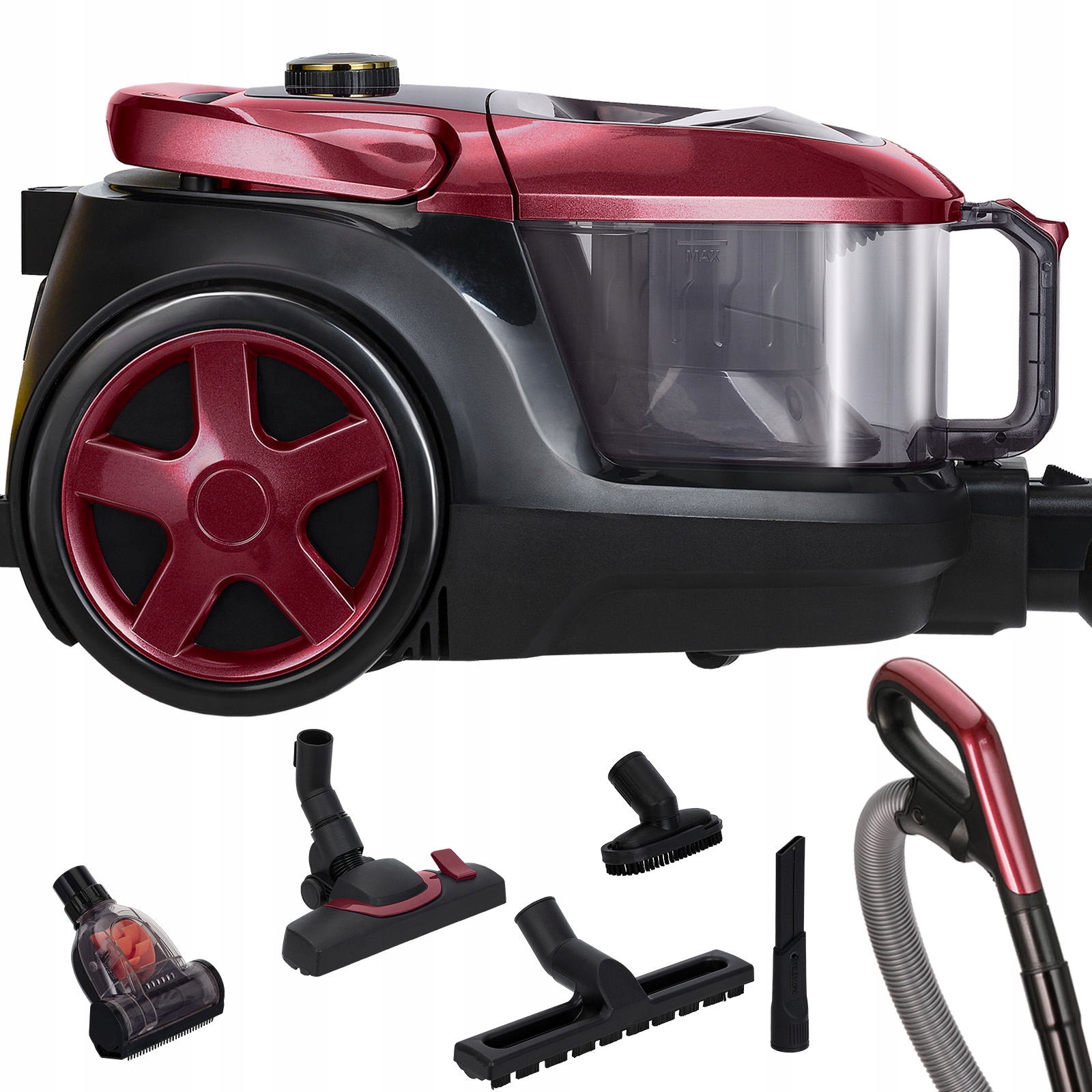 Odkurzacz Bezworkowy Mpm MOD-61 Cyklonowy Mocny 850W HEPA13 Turbo Szczotka