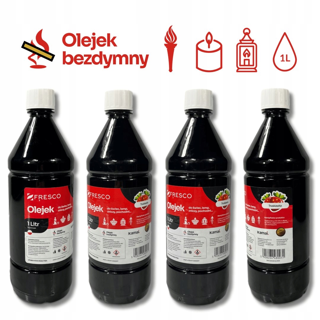 PALIWO OLEJ DO LAMP, POCHODNI I ŚWIEC 1,0L TRUSKAWKA Kod producenta 26644GS-PIASEK-25KG