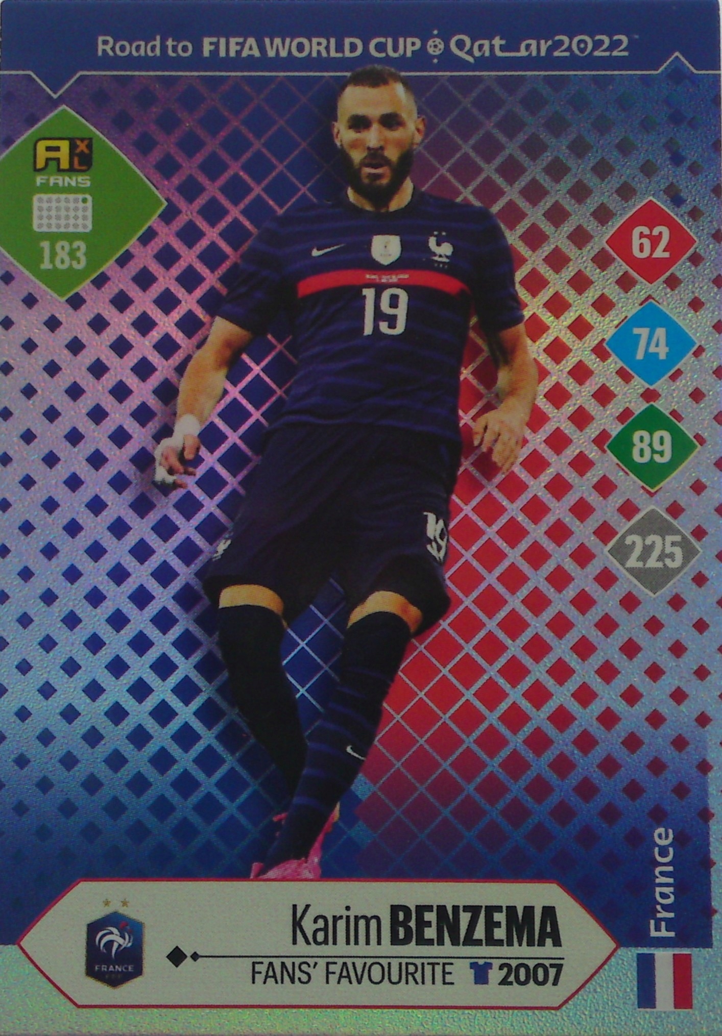 Panini Road Fifa World Qatar 2022 Fans' Favourite Karim Benzema 183