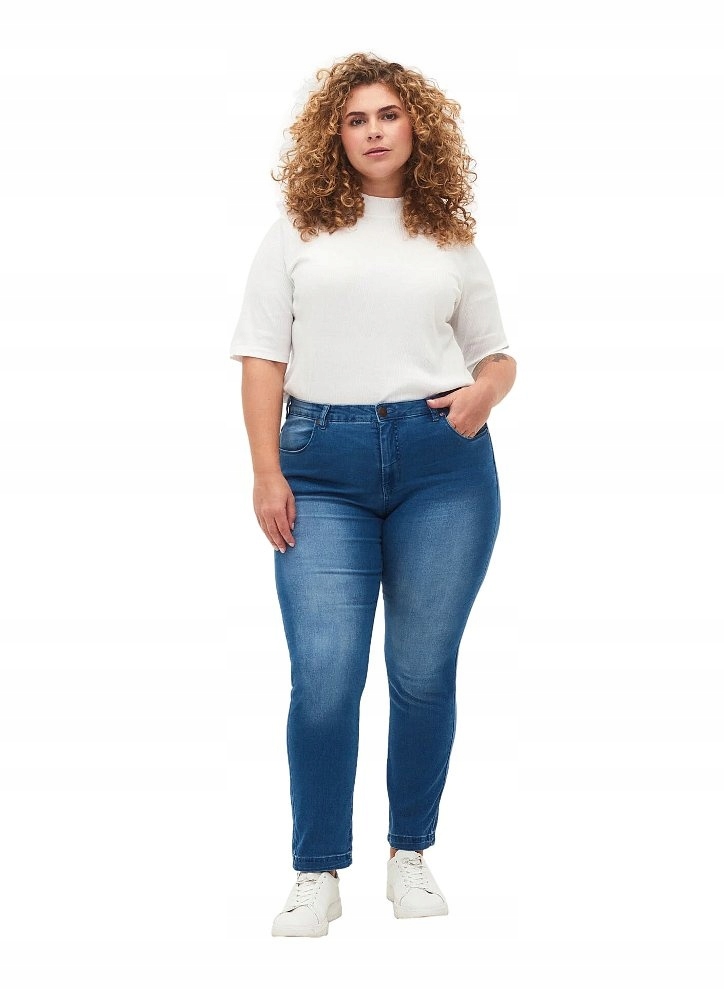 Zizzi Džíny Modré Slim Fit Kalhoty 305A N78 46
