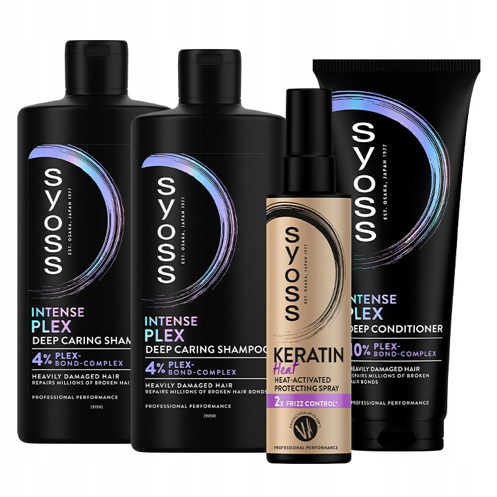 Intense Plex Szampon Odżywka Spray Termo do Włosów Zniszczonych