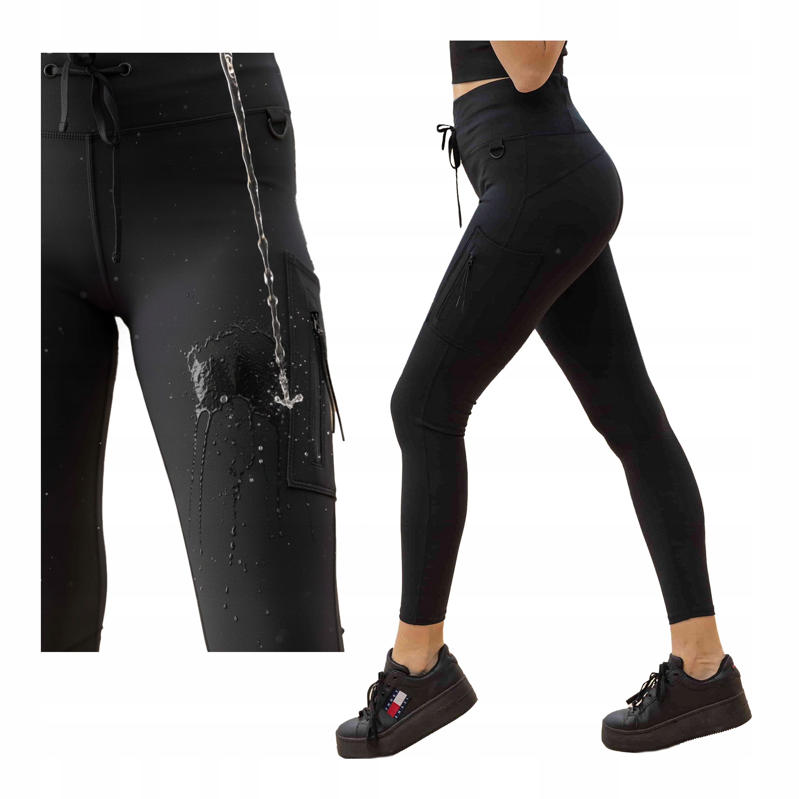 Dámské sportovní legíny s vysokým pasem na běhání, voděodolné Legs L