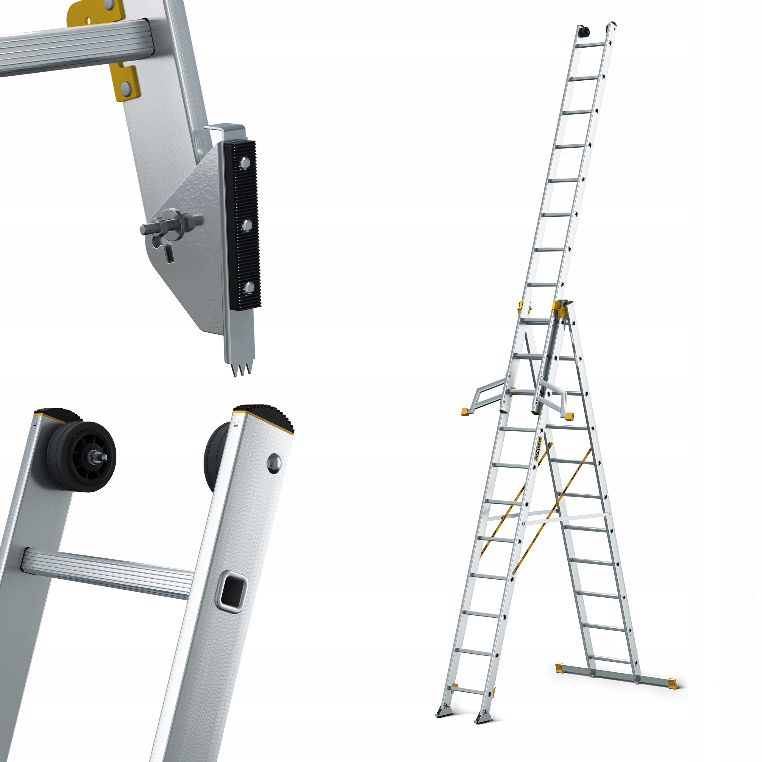 Žebřík 3x11 profesionální Drabest Max 150 kg