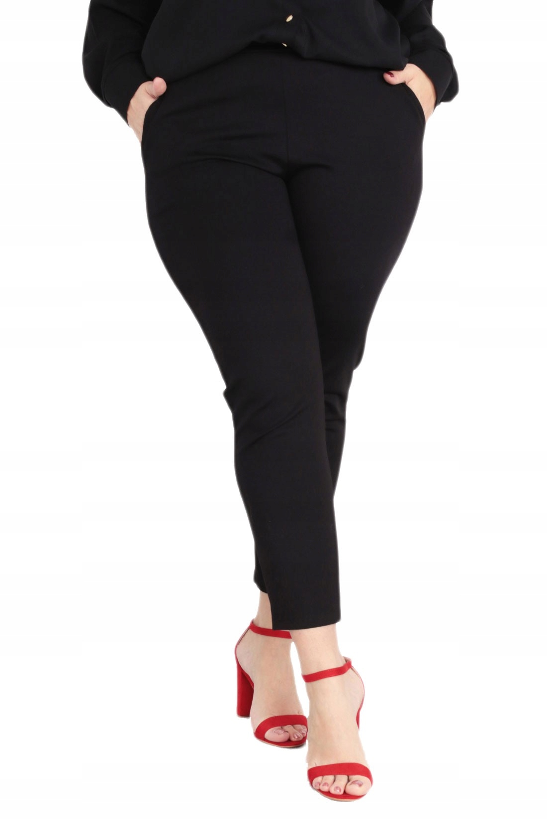 

Bawełniane wygodne spodnie rurki Plus Size 44 46