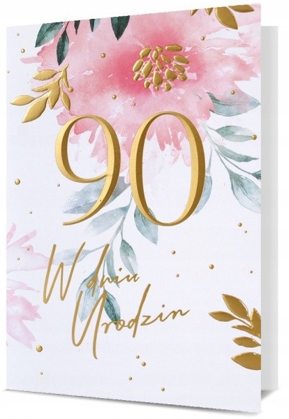 

Kartka na 90 urodziny pastelowa H2731