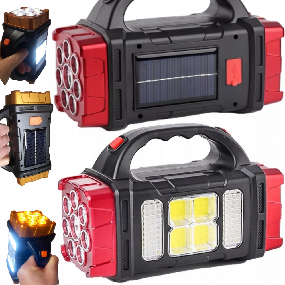 

Latarka Lampa Lampka Solarna Led Cob Akumulatorowa