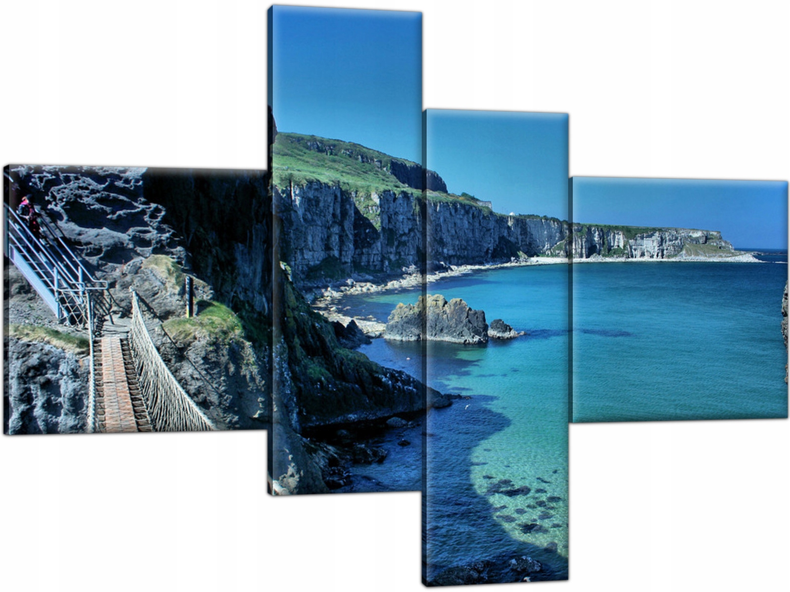 

Klify Morze Plaża 130x90 Obraz Tryptyk Nowoczesny