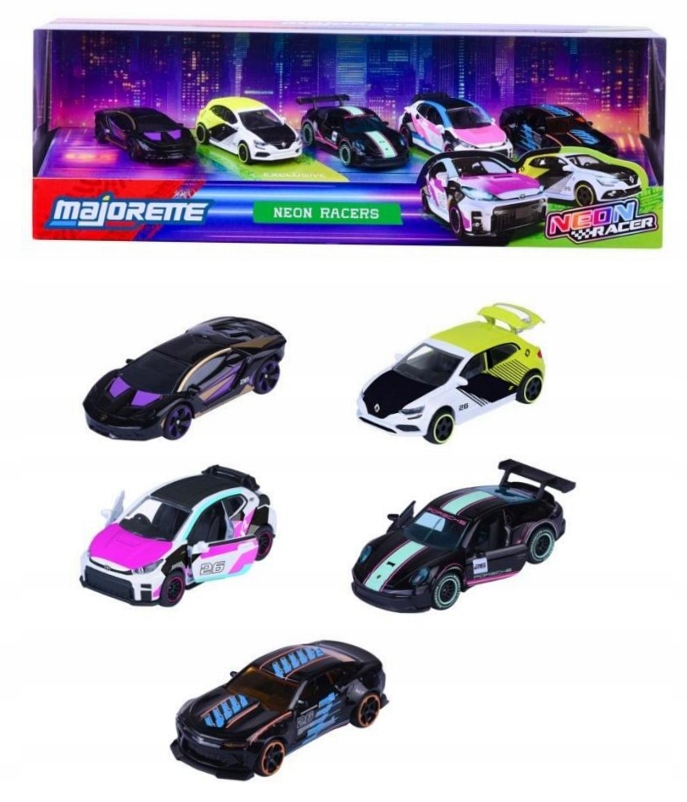Majorette Neon Racer 5-pak