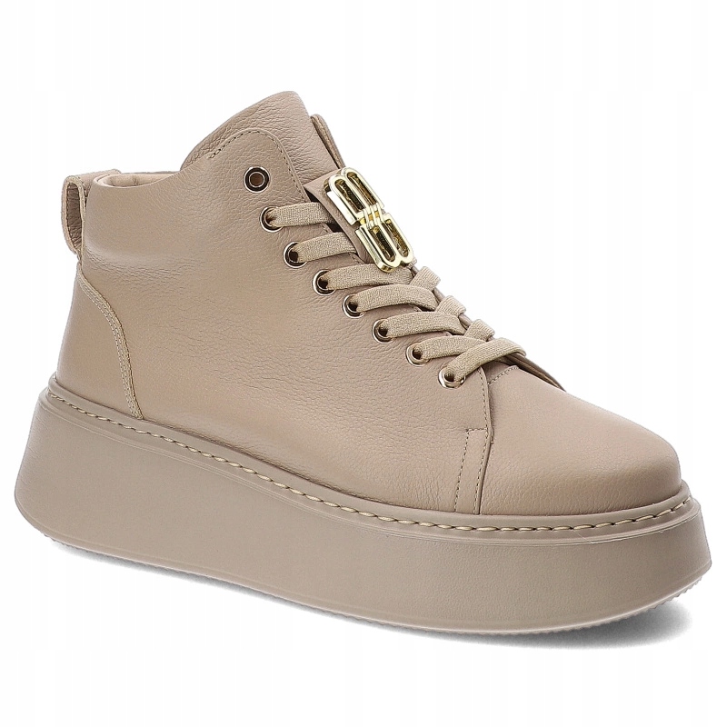 Béžové Kotníkové Boty Karino Módní dámská obuv