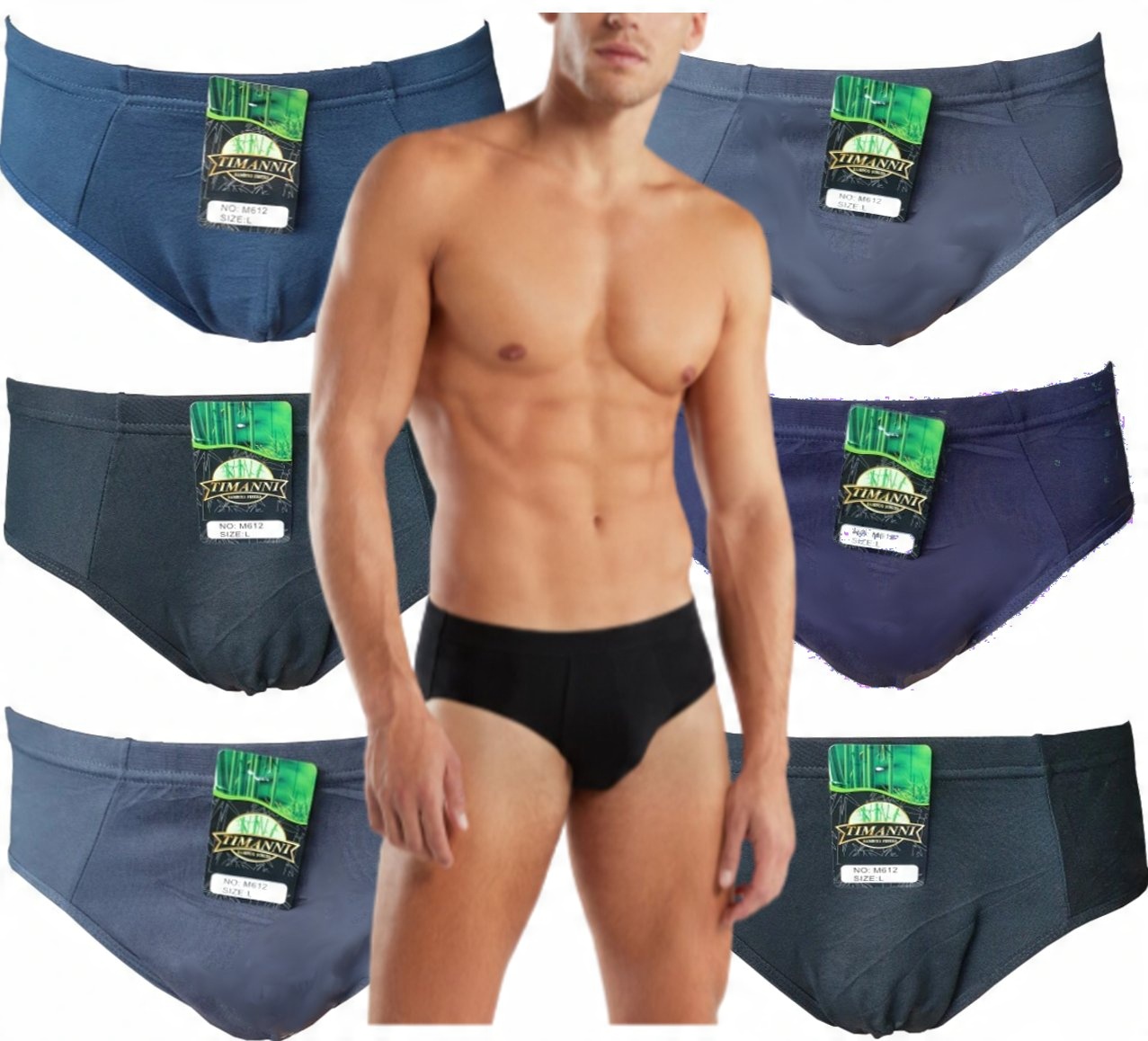 

6 Sztuk Majtki Slipy Męskie Bambusowe rozmiar 3XL