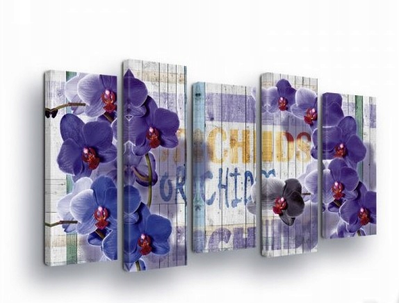 Obraz 150x100 modulárne orchidey fialové kvety dekorácia domu príroda