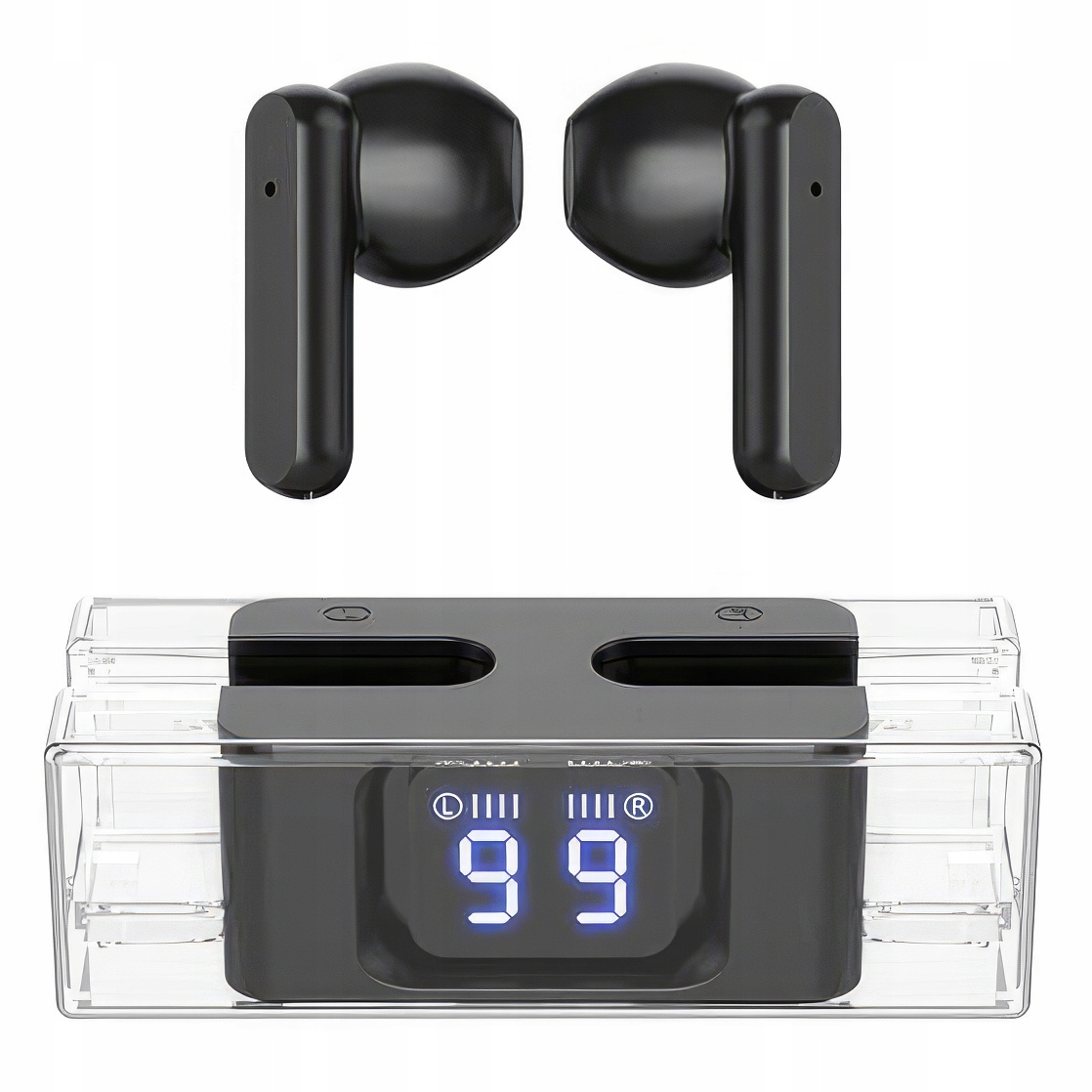 SŁUCHAWKI BEZPRZEWODOWE TWS BUDS E90 BLUETOOTH Model BUDS-E90-BLK
