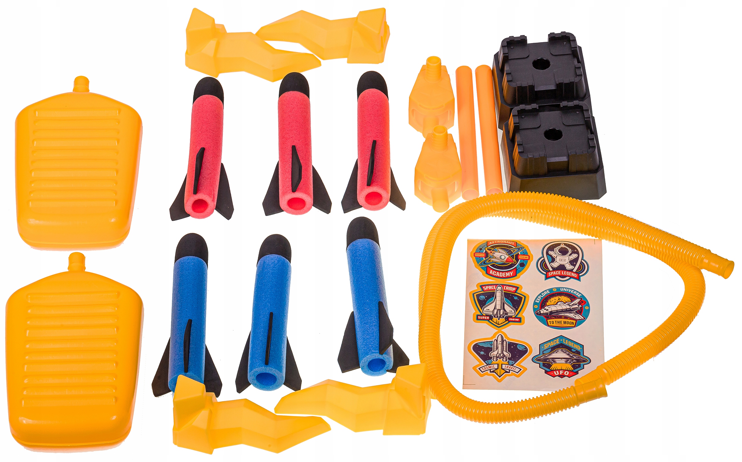 PODWÓJNA WYRZUTNIA KATAPULTA RAKIET PIANKOWYCH GRA LAUNCHER ROCKET 6 RAKIET Model zestaw