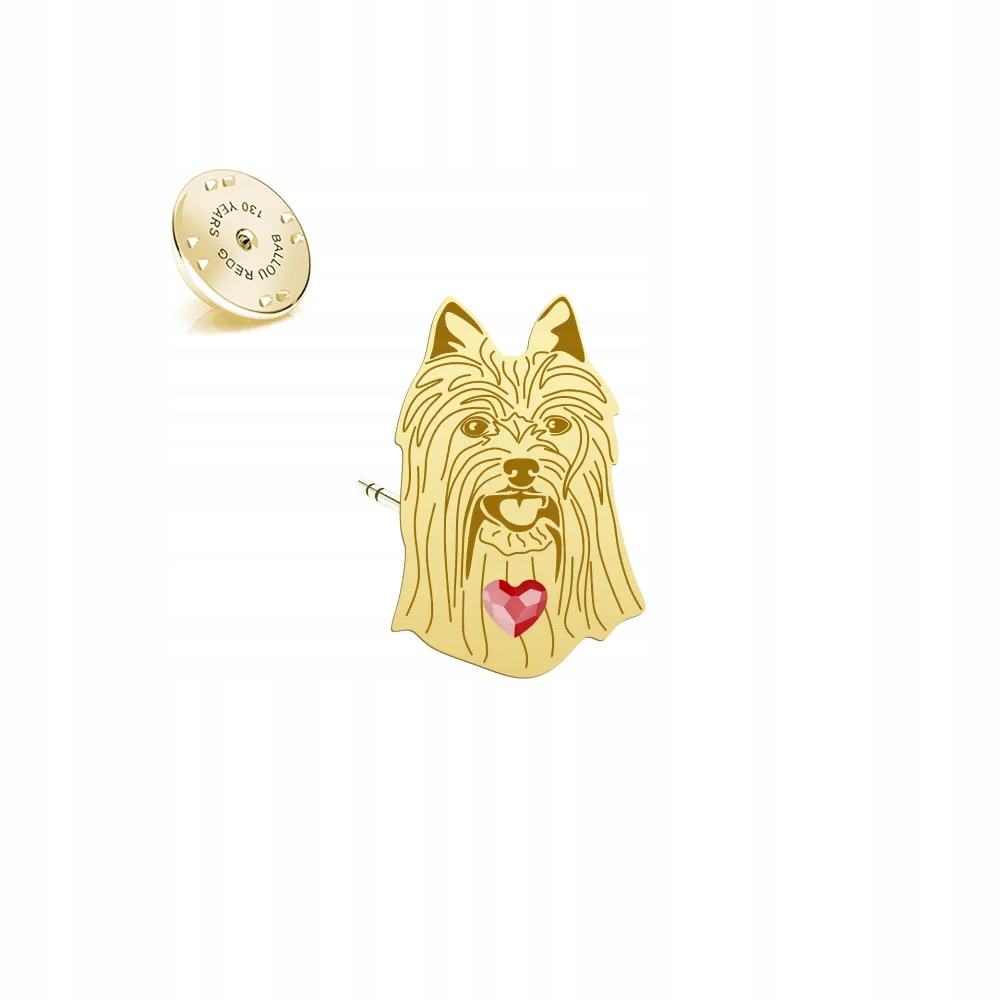 Odznak s australským psem Silky Terrier 925 Dárek Pin Dedikace