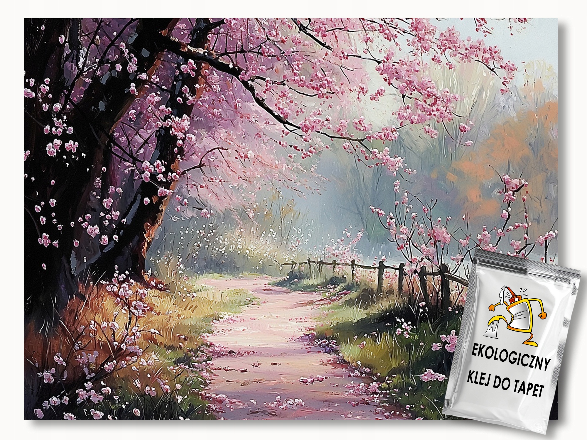 Fototapeta Flizelina Park Jaro Aleje Stromy Květy Višeň 312x219 130g