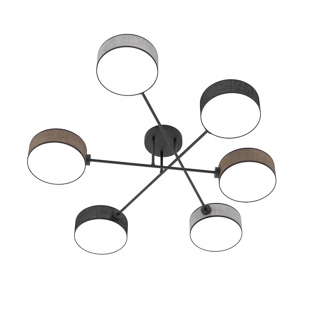 Stropné svietidlo Sputnik v modernom štýle čierny, hnedý, šedý