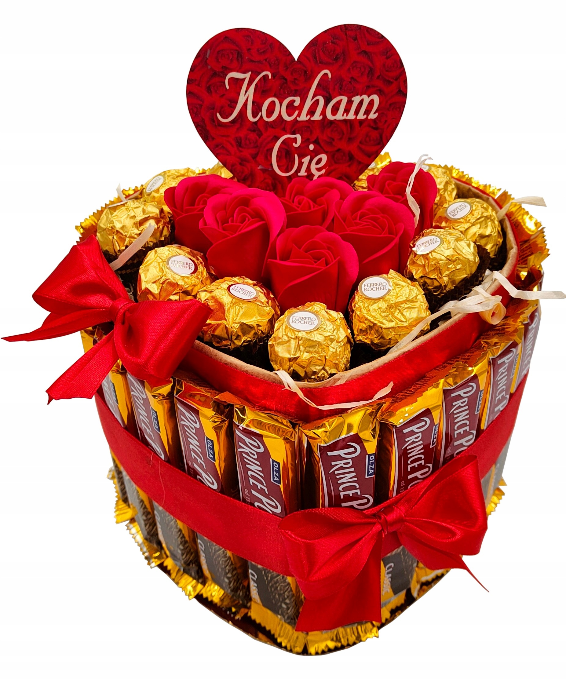 Dort Prince Polo Dárkový koš Dárek pro babičku, maminku, manželku, mýdlové růže