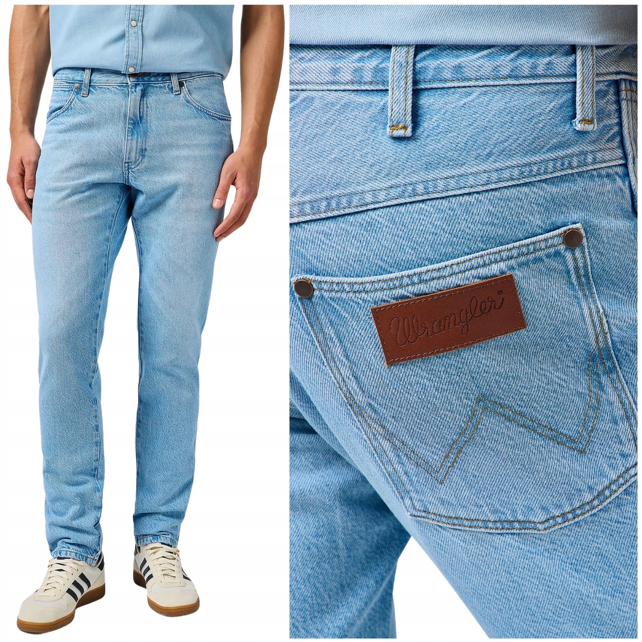 Wrangler River regular tapered Arctic džínové kalhoty bez streče W31 L30