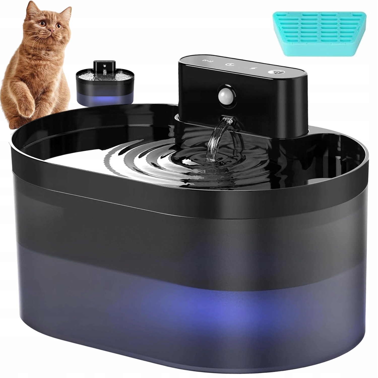 Levně Automatická Fontána pro zvířata 2.2L s prémiovou filtrací Tichá 2600mah