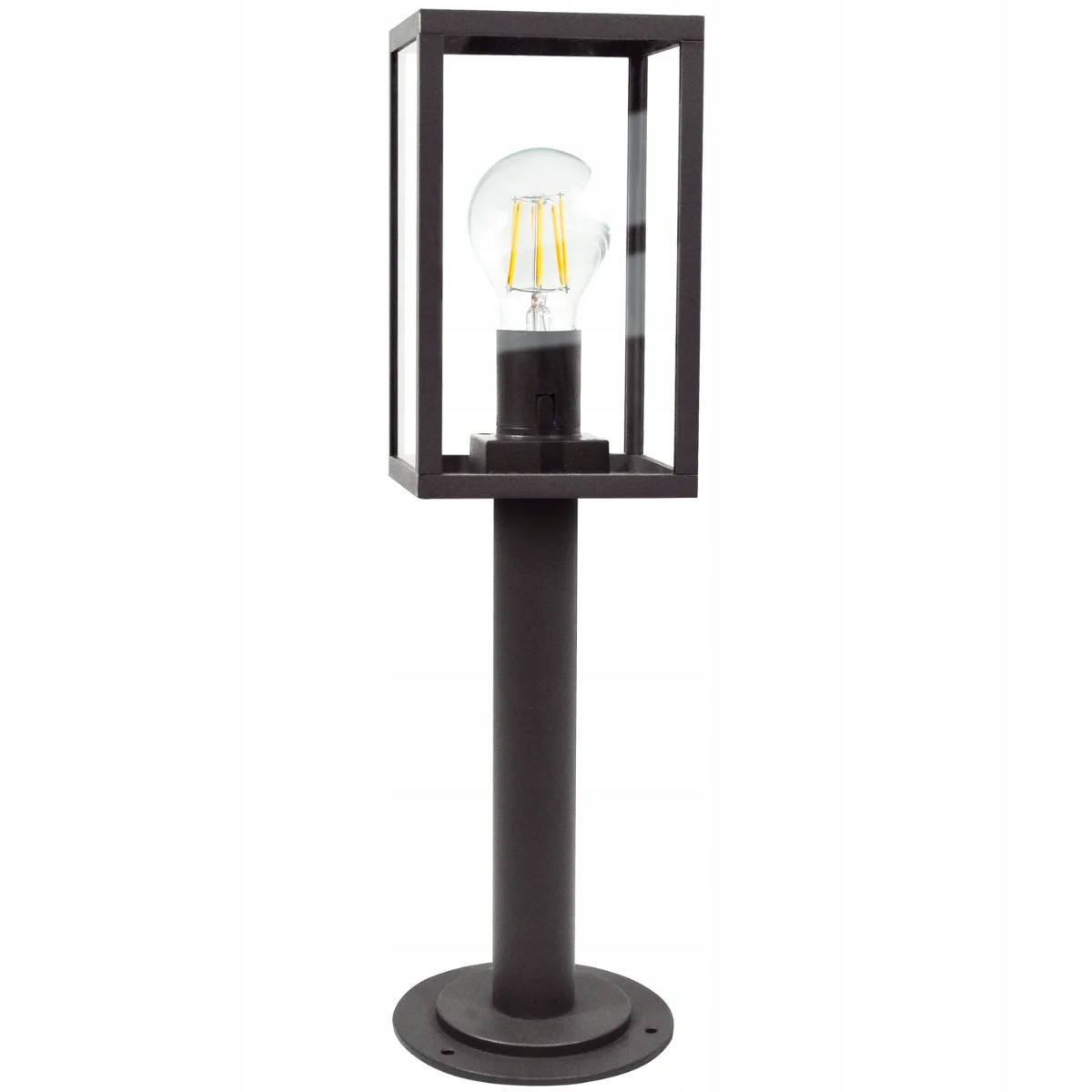 Venkovní stojací lampa grafitová, skleněná, moderní, 48 cm Polux