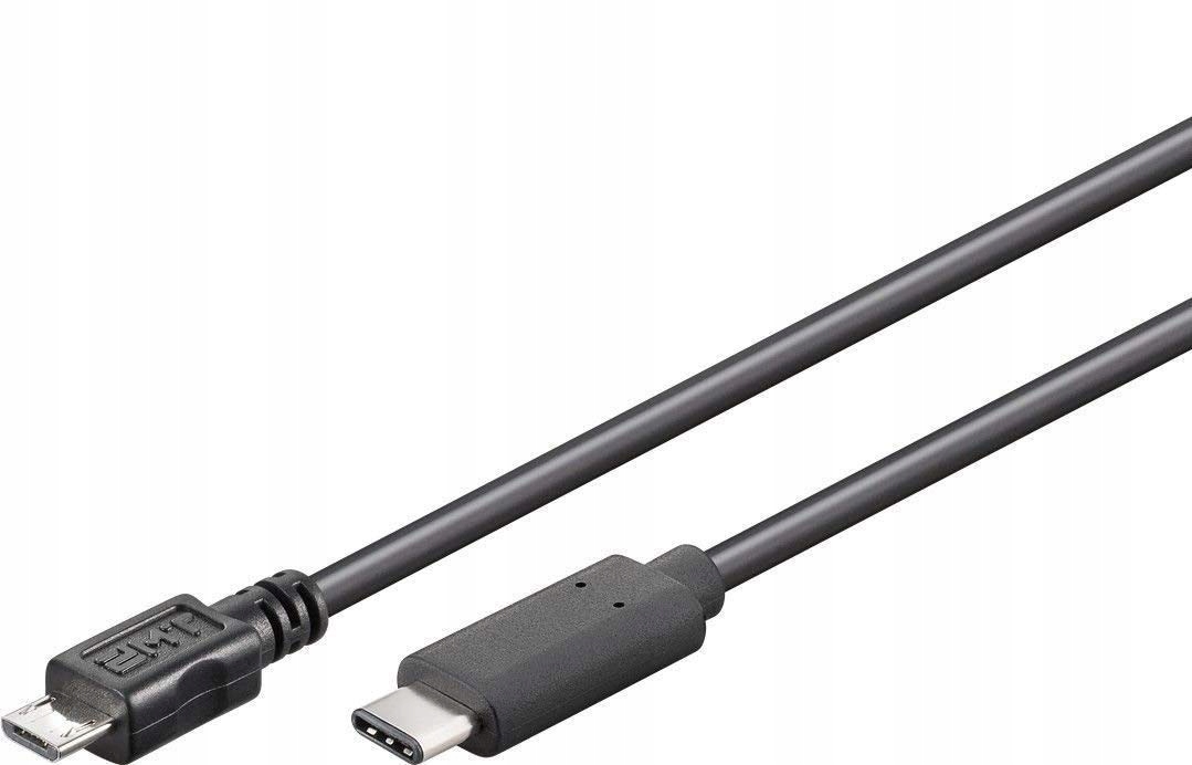 Kabel PremiumCord Usb 3.1 złącze C/męskie Usb 2.0 Micro-B/męskie, czarny,