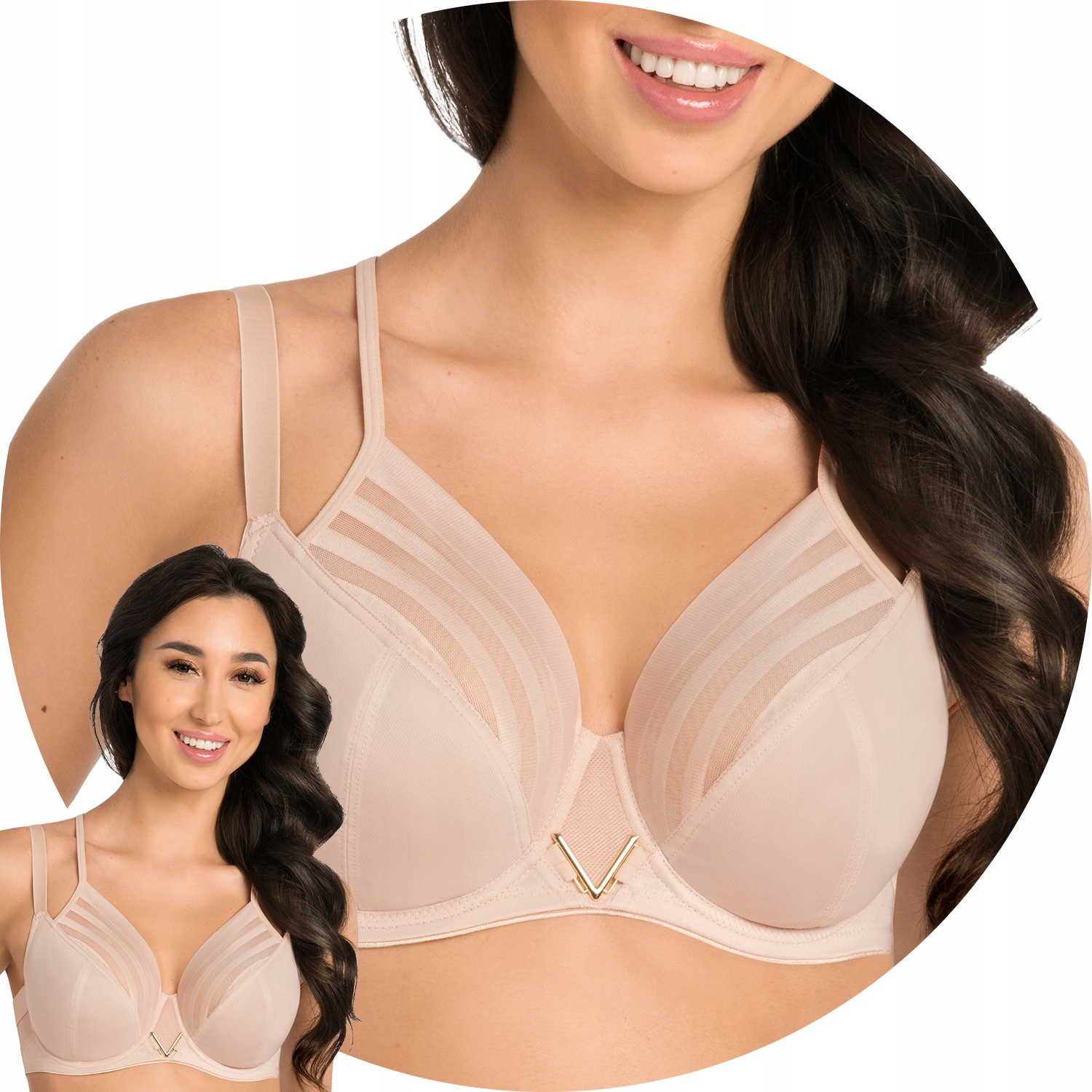 Gorsenia K810 Yoko béžová 90D Podprsenka měkká Soft