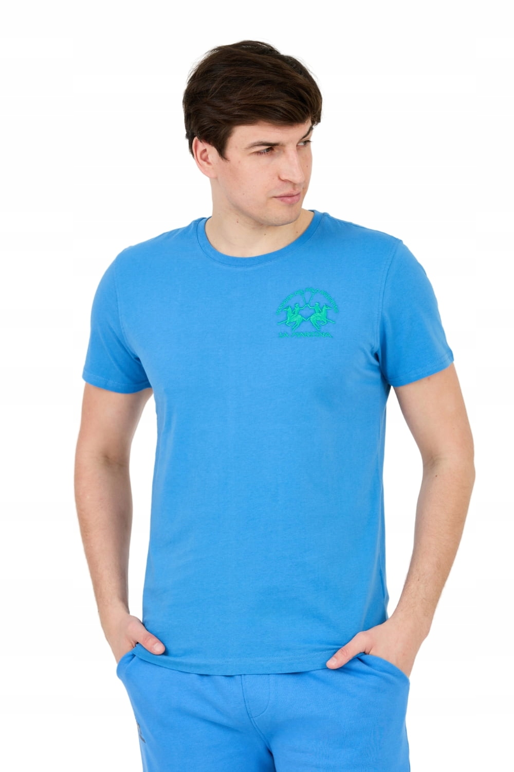 La Martina Modré tričko s velkým logem M