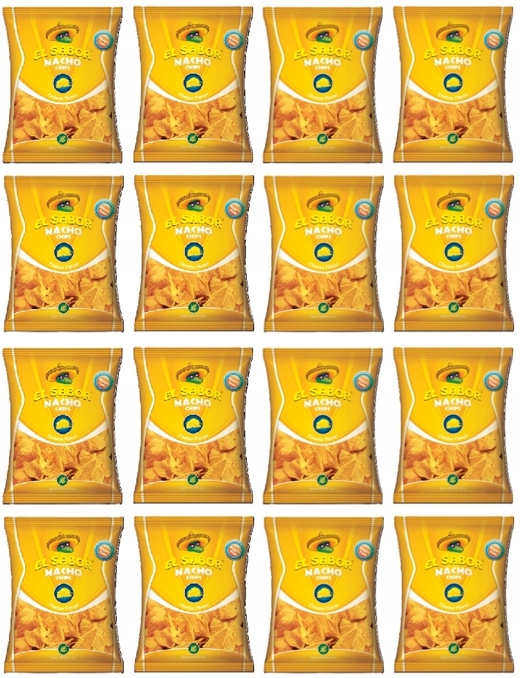 16x 100g El Sabor Nachos o smaku serowym Karton