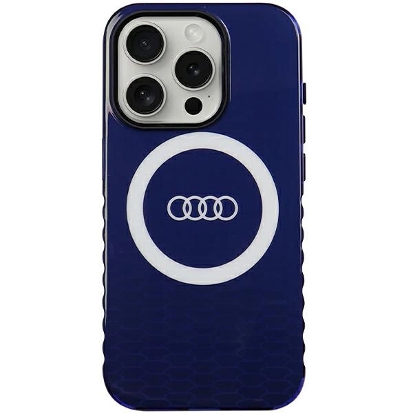 Etui Audi IML Big Logo MagSafe na iPhone 15 Pro niebieskie