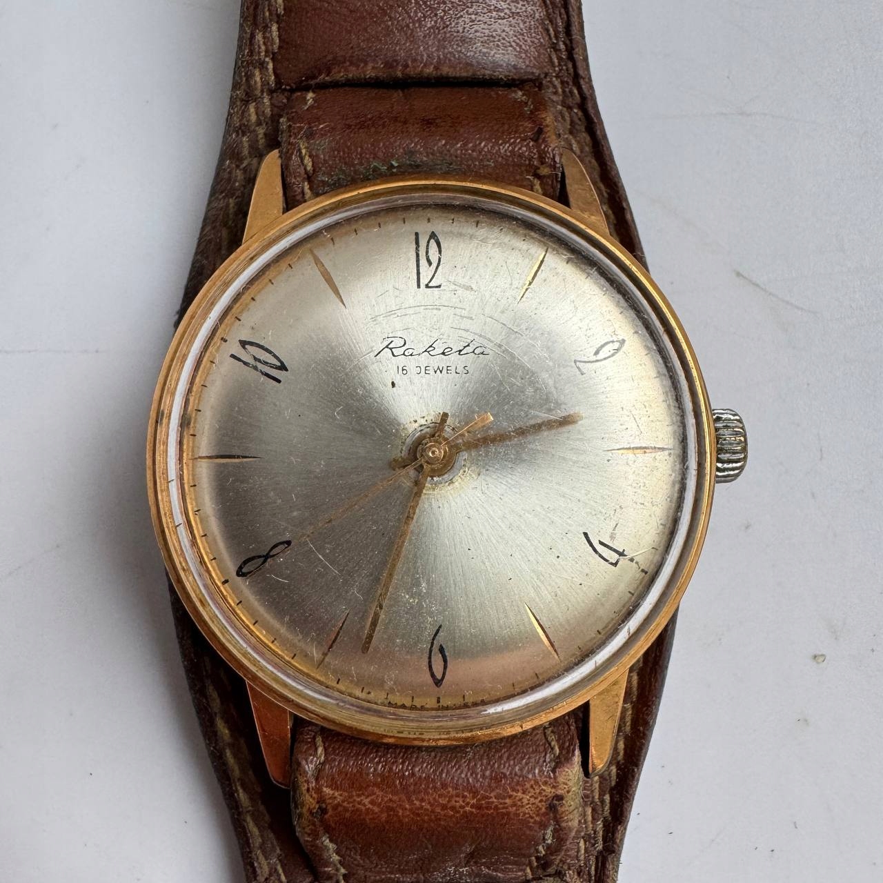 Zegarek Raketa 16 Jewels Pozłacany 20 Au Vintage