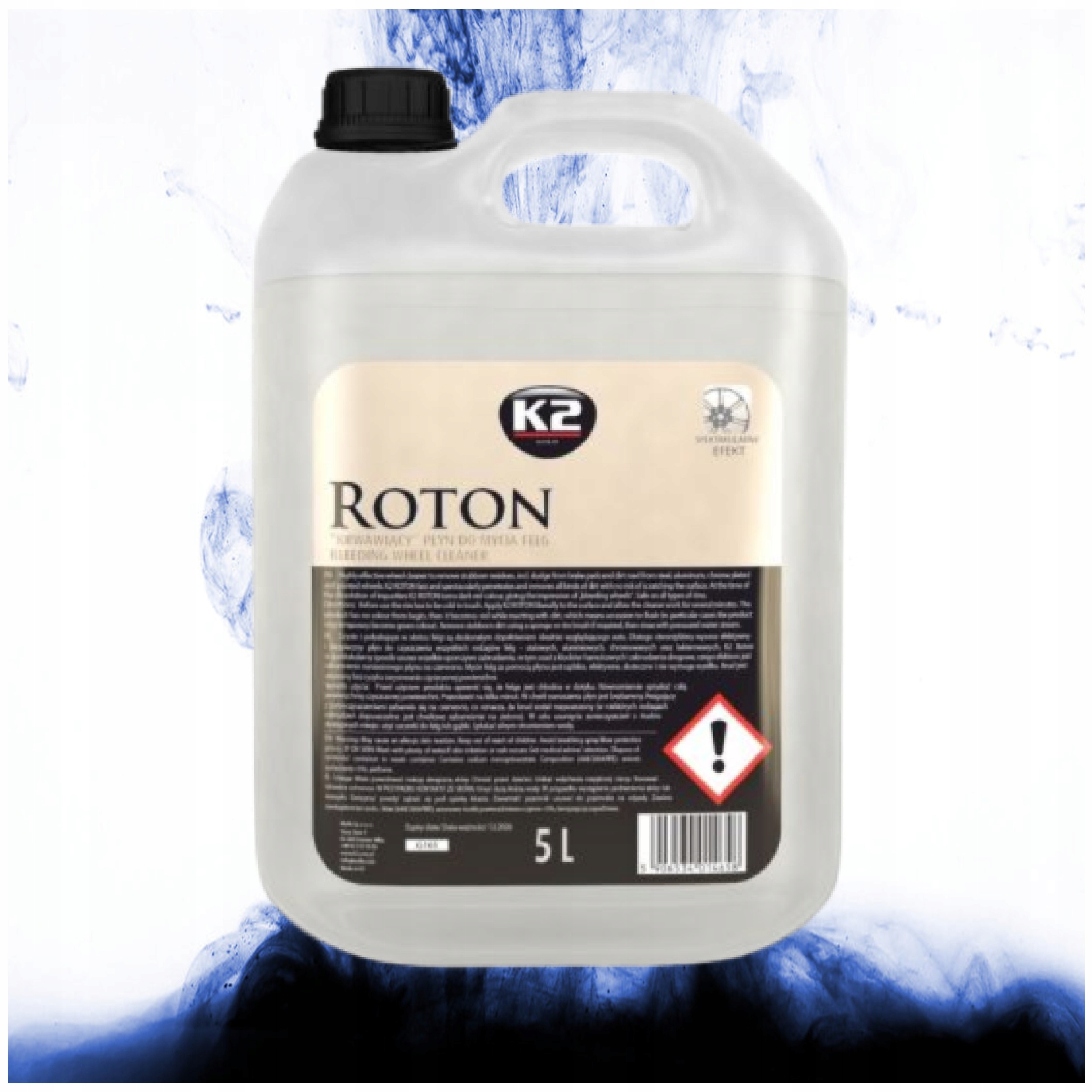 K2 Roton 5L Čisticí prostředek na čištění ráfků Krvavý efekt Ráfek Gel