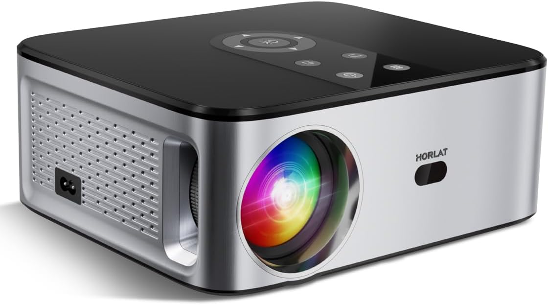 Projektor Horlat Android Tv 4K 16000 lm BT5.2 korekcja 4D/4P kino domowe 3D
