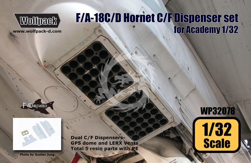 F/A-18C/D Hornet C/f Sada dávkovače Academy Wolfpack WP32078 měřítko 1/32