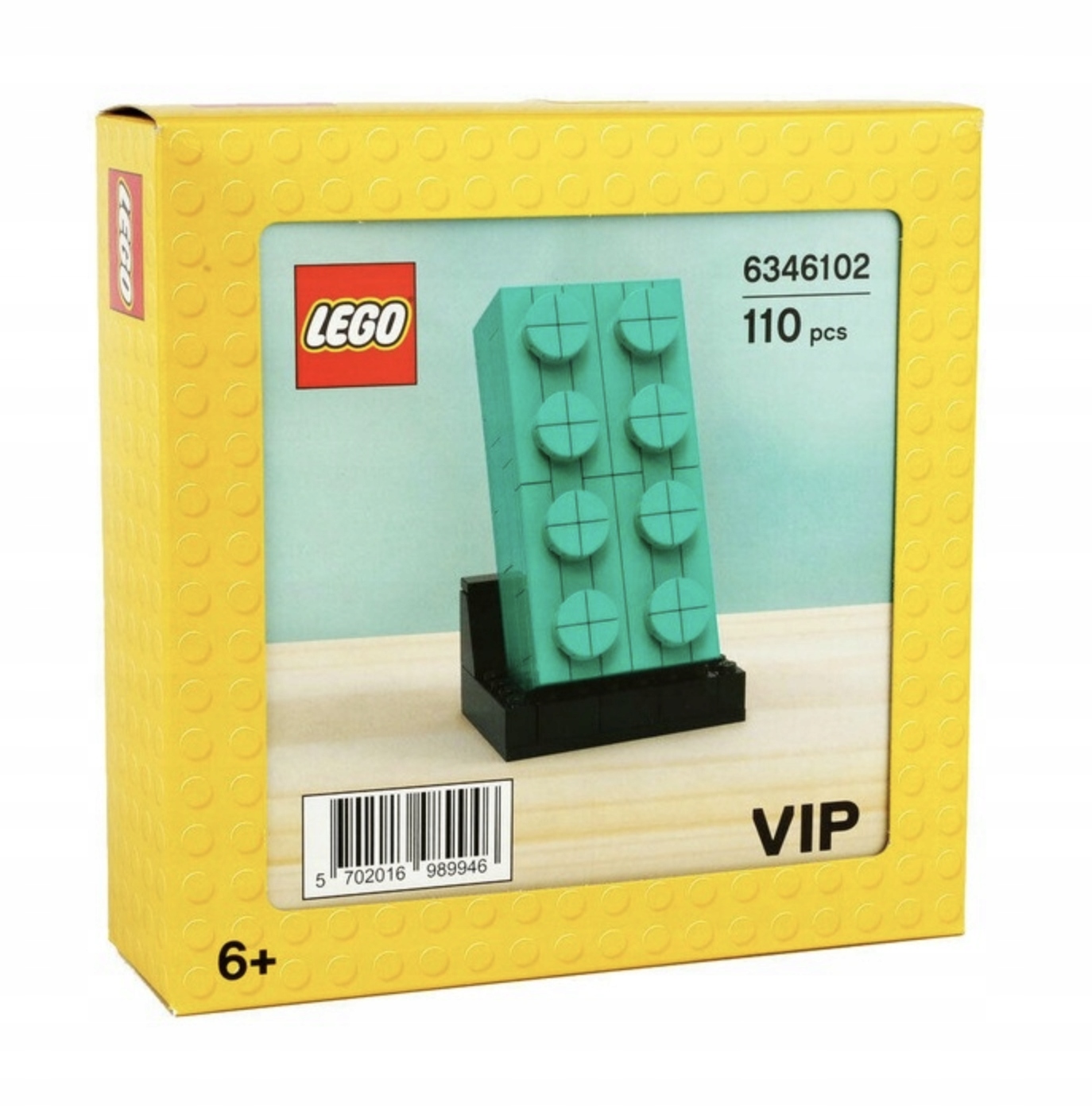 Lego 6346102 Turkusowy Klocek do Zbudowania 2x4 Vip Teal Brick