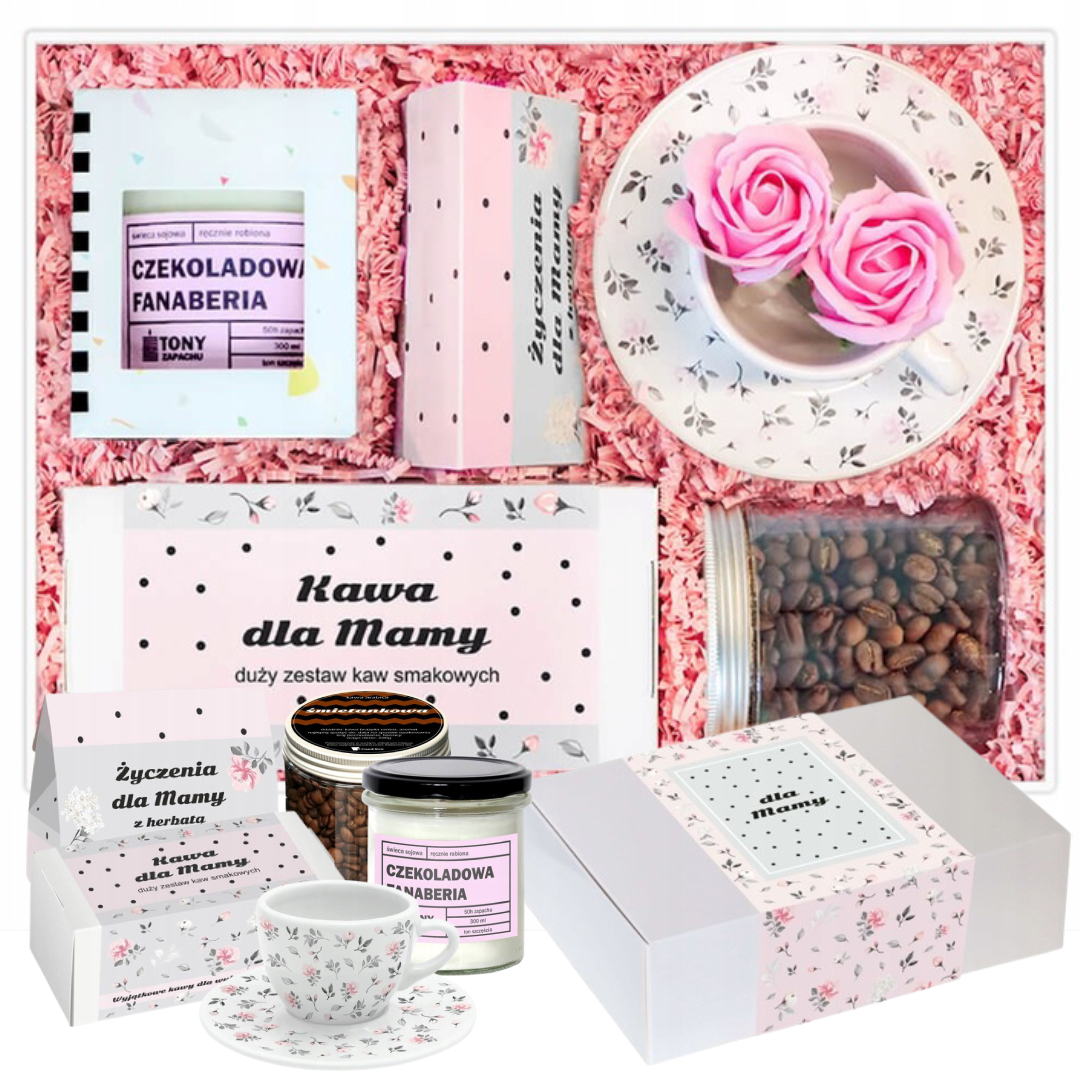 Levně Box pro Maminku – jedinečný dárek s aromatizovanými kávami a svíčkou a šálkem