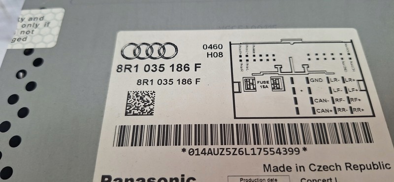 RADIO CD AUDI A4 B8 LIFT 8R1035186F