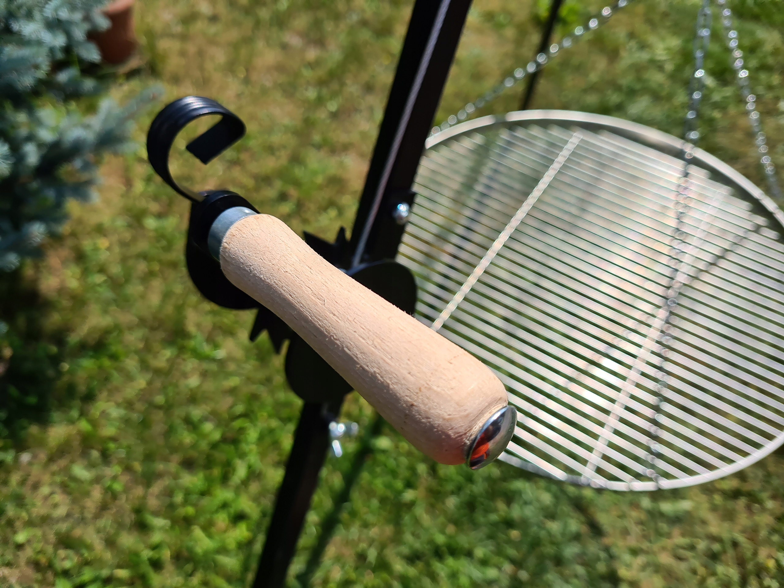 KOŁOWROTEK DO GRILLA Z KORBKĄ I ZAPADKĄ Kod producenta KOLOW-001-00